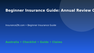Beginner Insurance Guide: Annual Review Checklist for Australian Readers 2026 - InsuranceZN guide