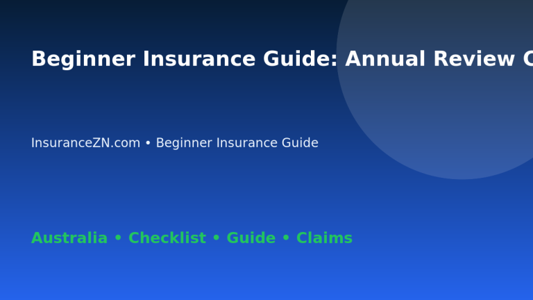 Beginner Insurance Guide: Annual Review Checklist for Australian Readers 2026 - InsuranceZN guide