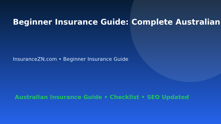 Beginner Insurance Guide: Complete Australian Insurance SEO Guide for Australian Readers 2026 featured image