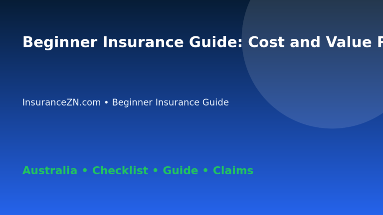 Beginner Insurance Guide: Cost and Value Review for Australian Readers 2026 - InsuranceZN guide
