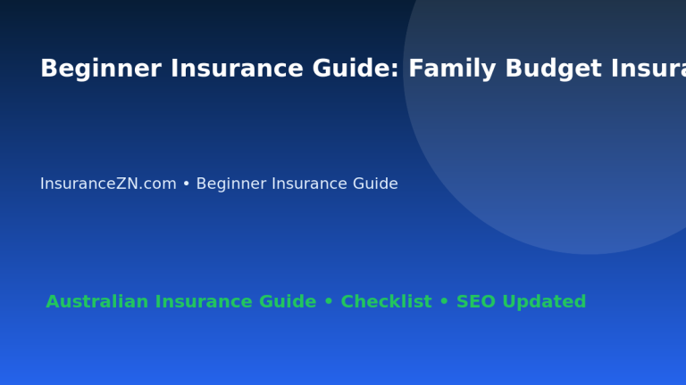 Beginner Insurance Guide: Family Budget Insurance Planning for Australian Readers 2026 featured image