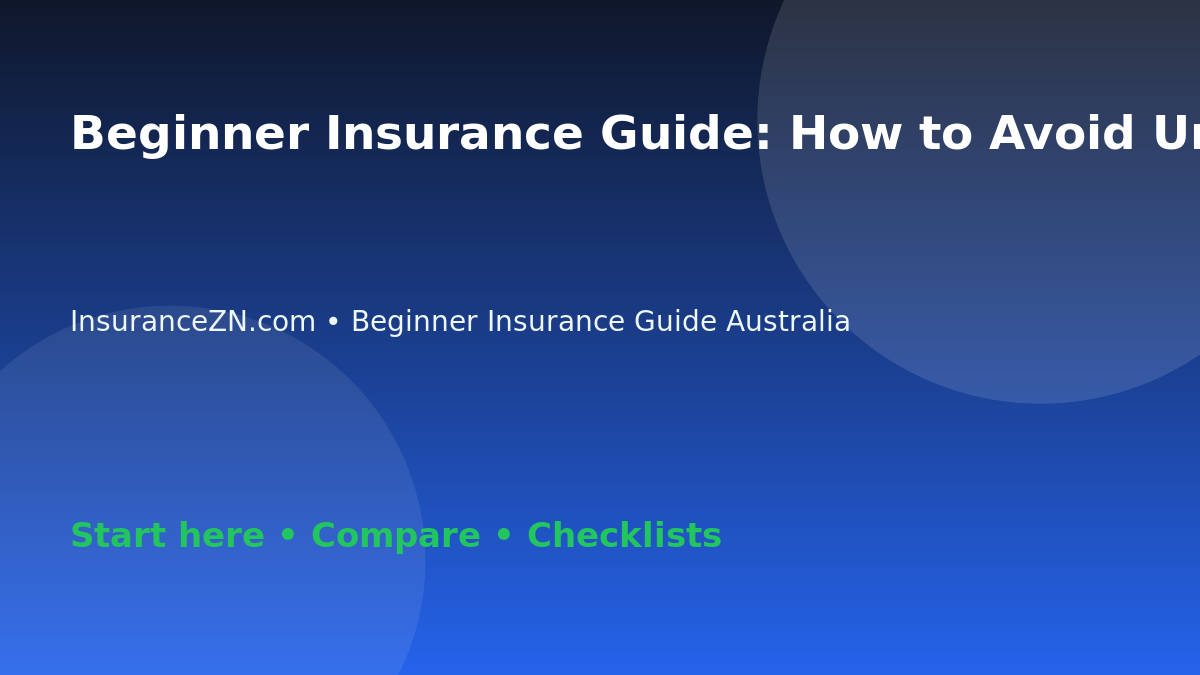 Beginner Insurance Guide: How to Avoid Underinsurance in Australia - Australian insurance guide
