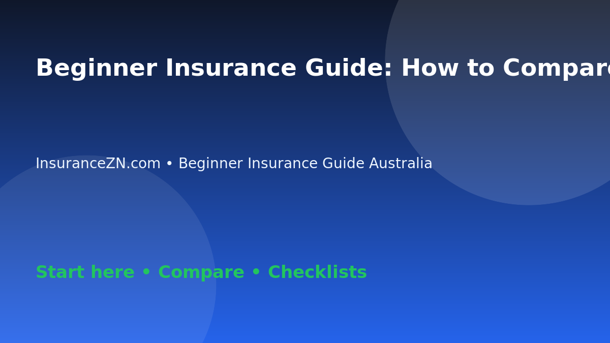 Beginner Insurance Guide: How to Compare Insurance Quotes Like-for-Like - Australian insurance guide