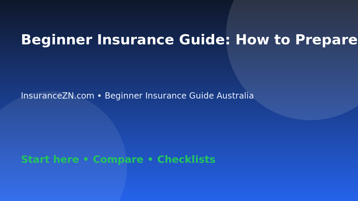 Beginner Insurance Guide: How to Prepare for an Insurance Claim Before It Happens - Australian insurance guide