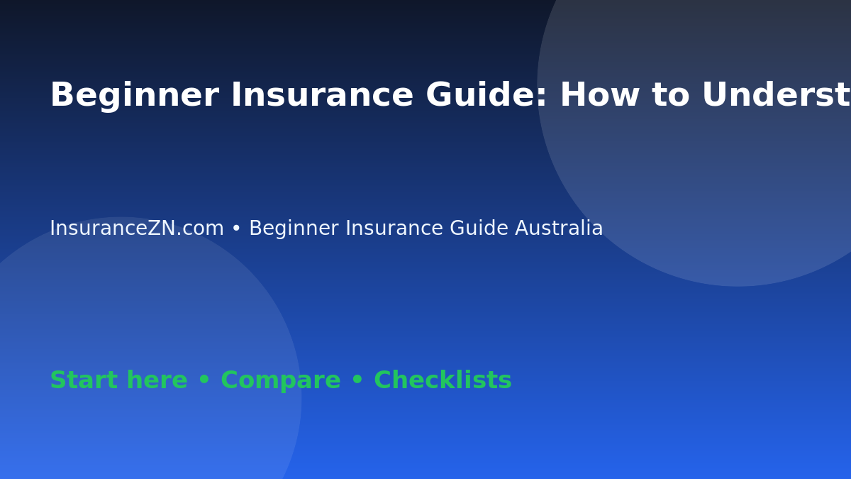 Beginner Insurance Guide: How to Understand Insurance Excess for Beginners - Australian insurance guide