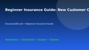 Beginner Insurance Guide: New Customer Checklist for Australian Readers 2026 - InsuranceZN guide