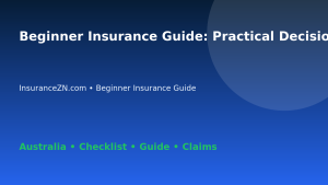 Beginner Insurance Guide: Practical Decision Checklist for Australian Readers 2026 - InsuranceZN guide