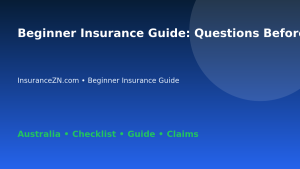 Beginner Insurance Guide: Questions Before Buying for Australian Readers 2026 - InsuranceZN guide