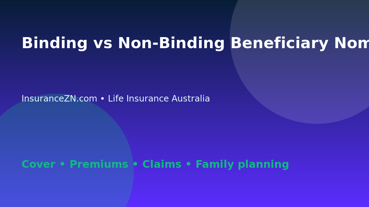 Binding vs Non-Binding Beneficiary Nominations in Australia - Australian life insurance guide