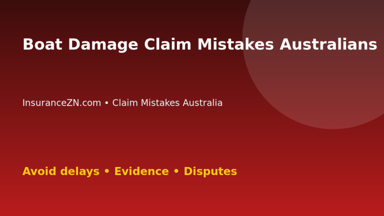 Boat Damage Claim Mistakes Australians Should Avoid - Australian insurance claim guide