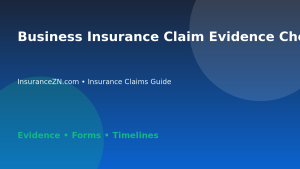 Business Insurance Claim Evidence Checklist for Australian Small Businesses - Australian insurance claims guide