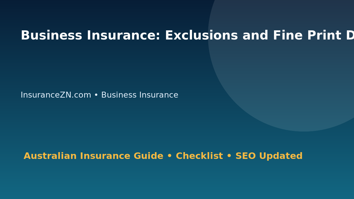Business Insurance: Exclusions and Fine Print Deep Guide for Australian Readers 2026 featured image