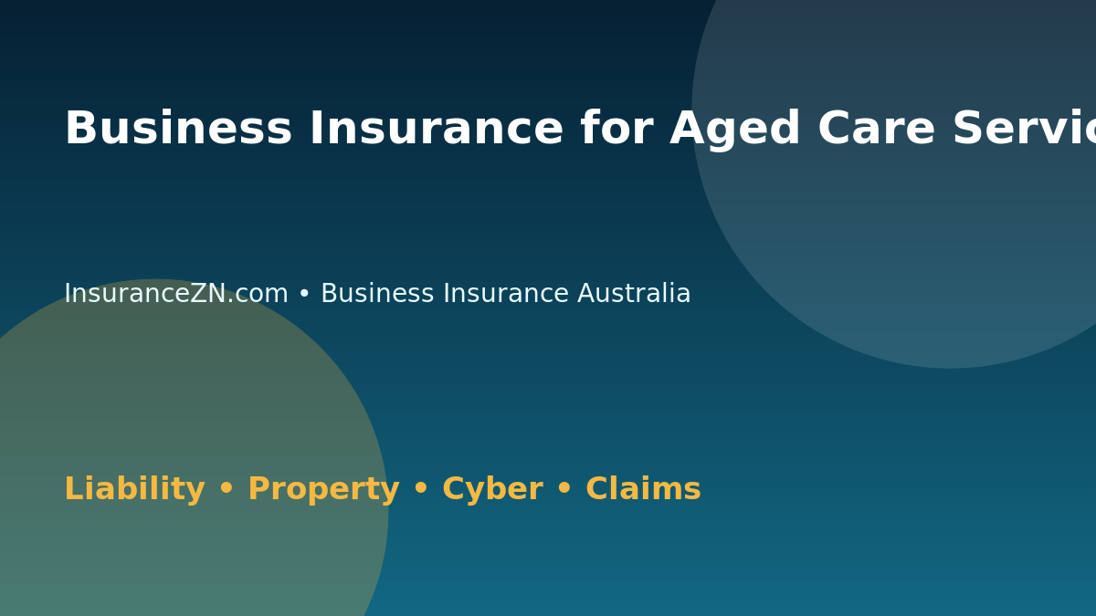 Business Insurance for Aged Care Service Providers in Australia - Australian business insurance guide