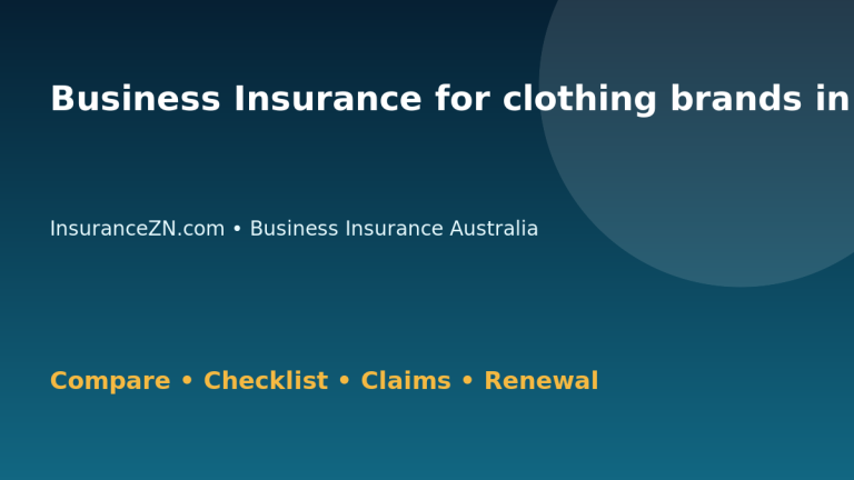 Business Insurance for clothing brands in Australia - Australian insurance guide
