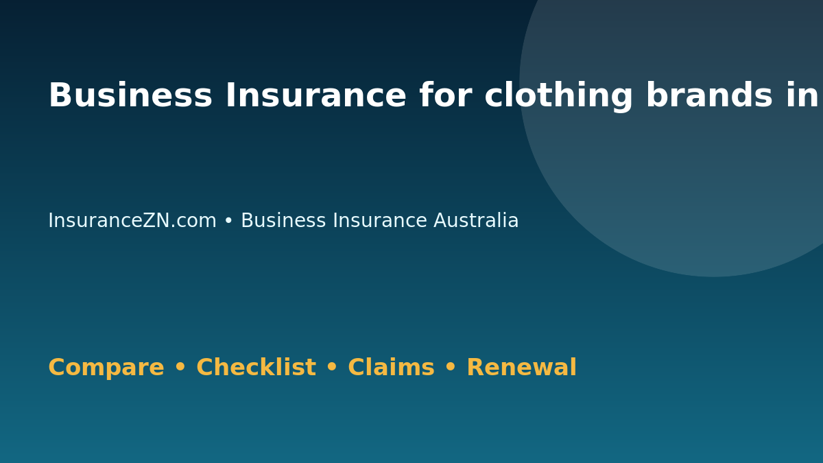 Business Insurance for clothing brands in Australia - Australian insurance guide