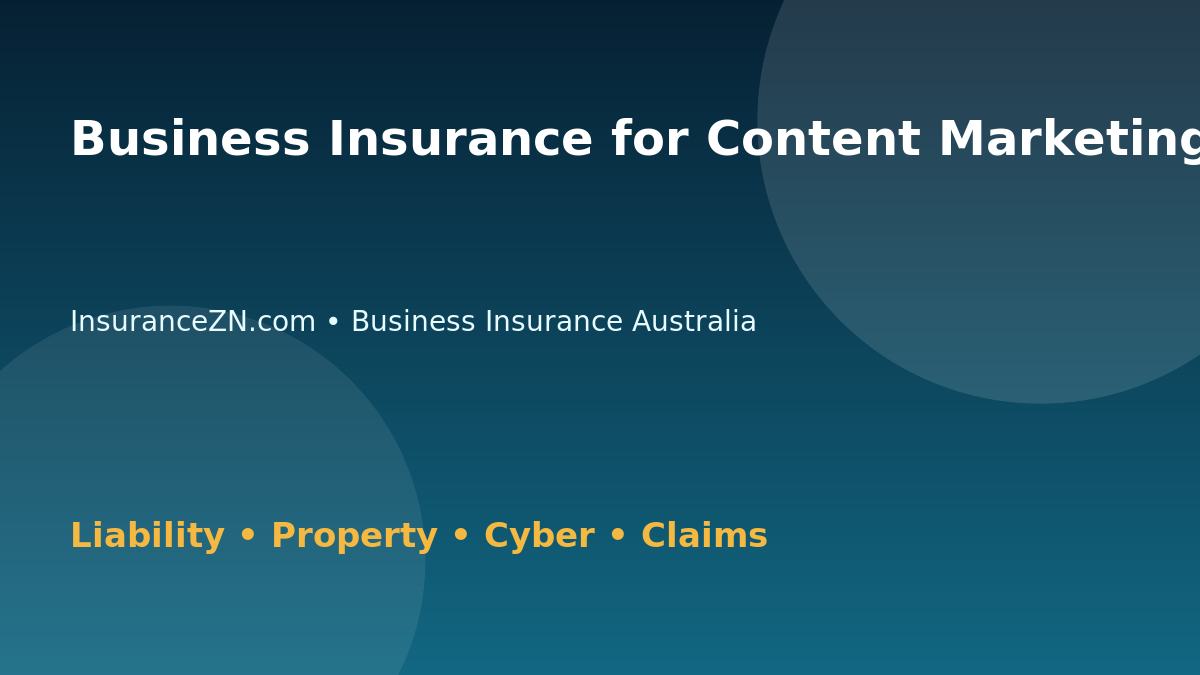 Business Insurance for Content Marketing Businesses - Australian insurance guide