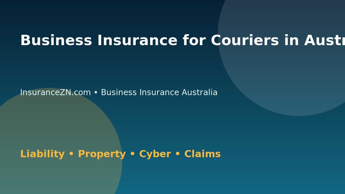 Business Insurance for Couriers in Australia - Australian business insurance guide
