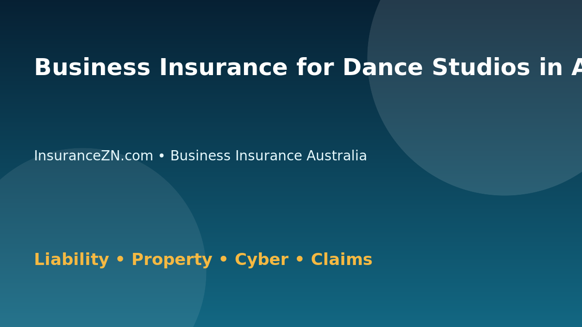 Business Insurance for Dance Studios in Australia - Australian insurance guide