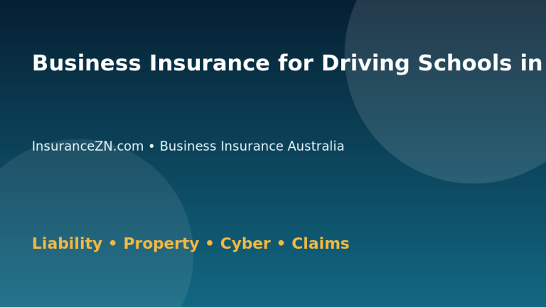 Business Insurance for Driving Schools in Australia - Australian insurance guide