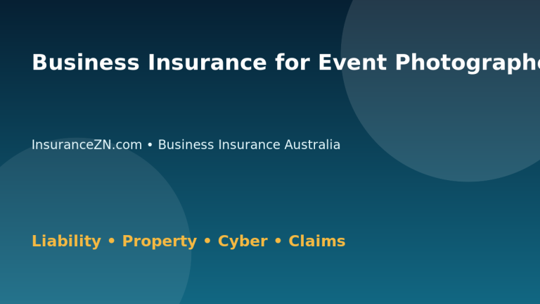 Business Insurance for Event Photographers - Australian insurance guide