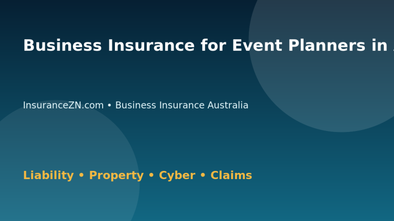 Business Insurance for Event Planners in Australia - Australian insurance guide