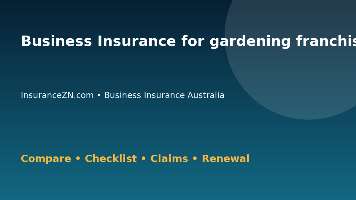 Business Insurance for gardening franchises in Australia - Australian insurance guide