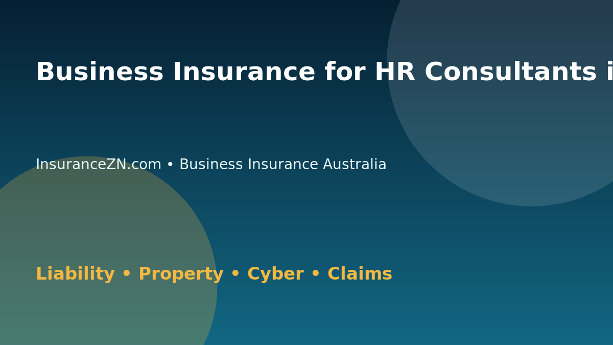 Business Insurance for HR Consultants in Australia - Australian business insurance guide
