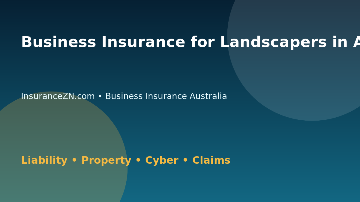 Business Insurance for Landscapers in Australia - Australian business insurance guide