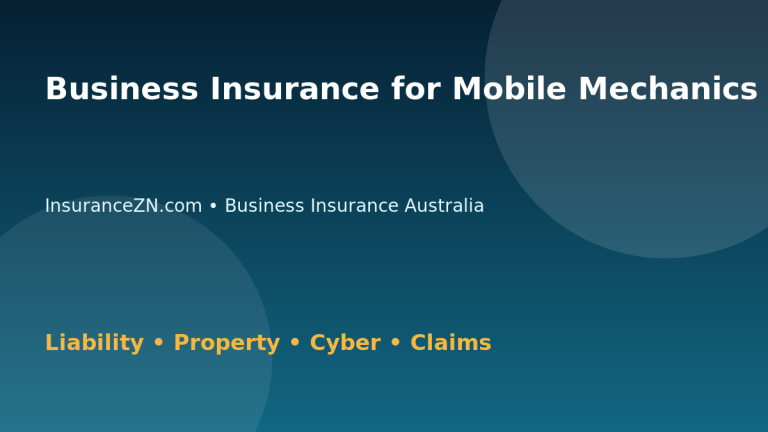 Business Insurance for Mobile Mechanics - Australian insurance guide