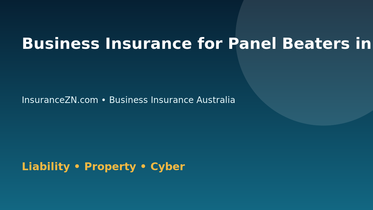 Business Insurance for Panel Beaters in Australia - Australian insurance guide