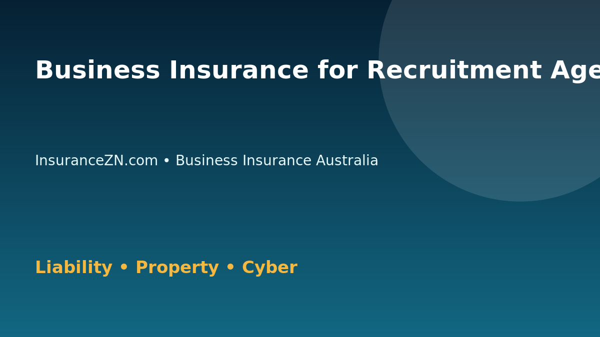 Business Insurance for Recruitment Agencies in Australia - Australian insurance guide