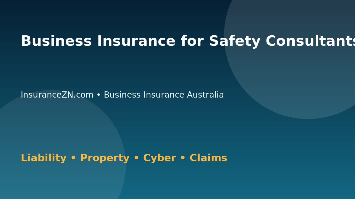 Business Insurance for Safety Consultants - Australian insurance guide