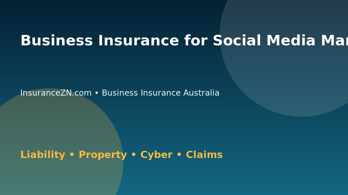 Business Insurance for Social Media Managers in Australia - Australian business insurance guide