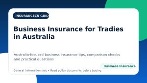 Business Insurance for Tradies in Australia - Australian business insurance guide