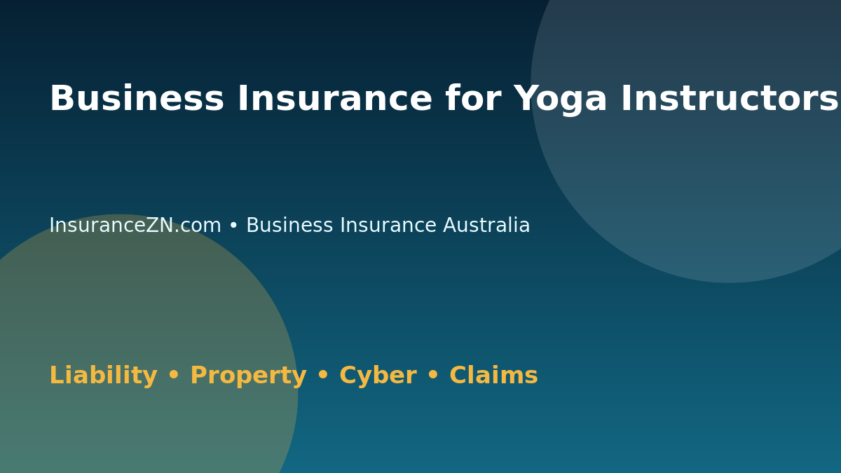 Business Insurance for Yoga Instructors in Australia - Australian business insurance guide