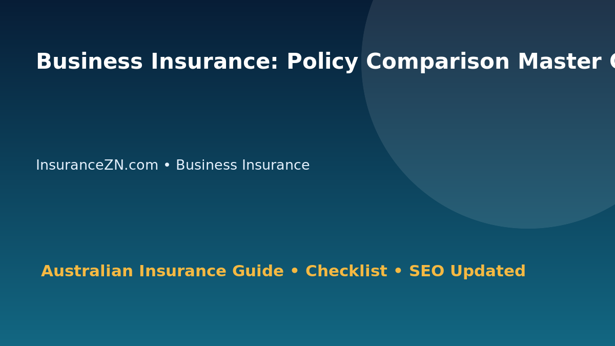 Business Insurance: Policy Comparison Master Checklist for Australian Readers 2026 featured image