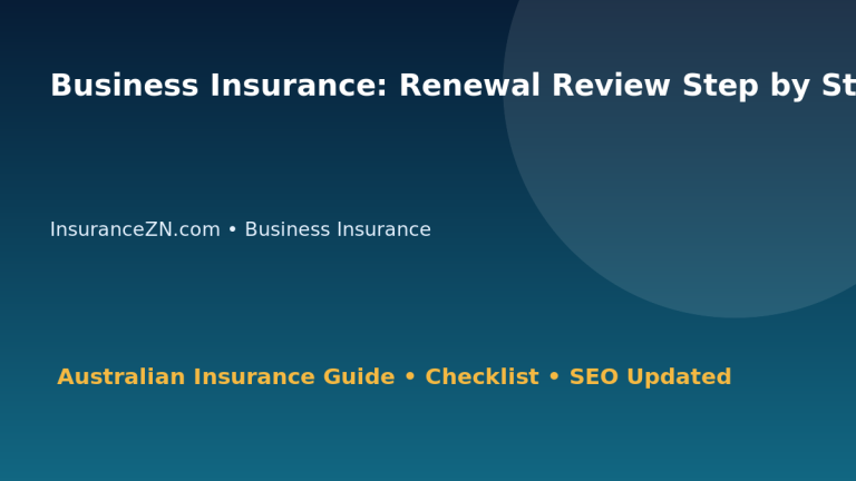 Business Insurance: Renewal Review Step by Step for Australian Readers 2026 featured image