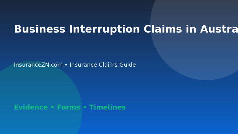 Business Interruption Claims in Australia: Evidence Basics - Australian insurance claims guide