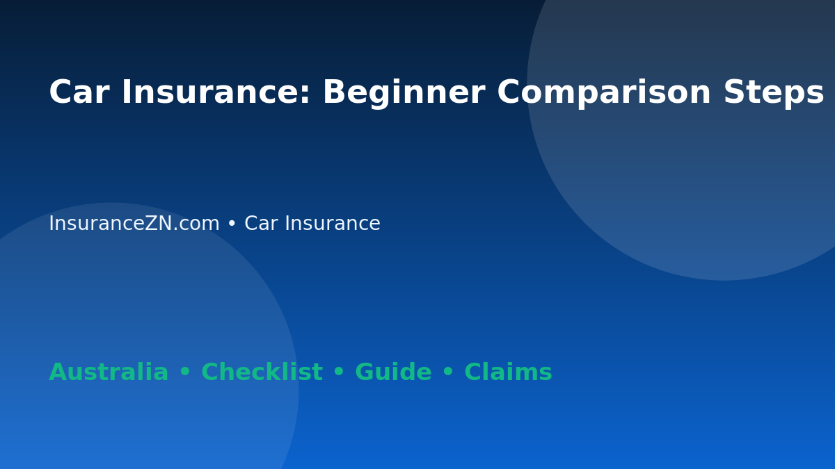 Car Insurance: Beginner Comparison Steps for Australian Readers 2026 - InsuranceZN Australian insurance guide