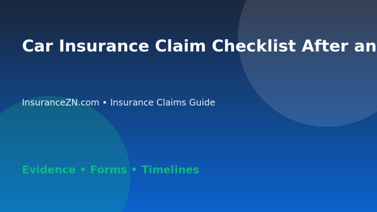 Car Insurance Claim Checklist After an Accident in Australia - Australian insurance claims guide