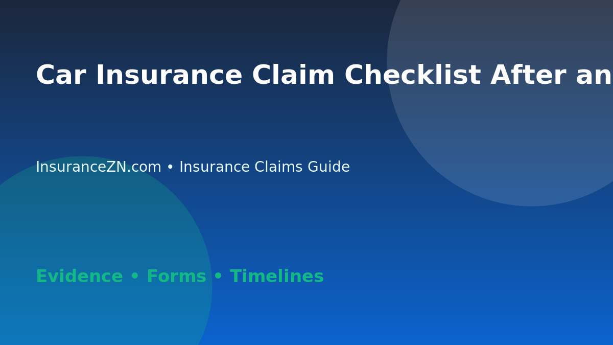 Car Insurance Claim Checklist After an Accident in Australia - Australian insurance claims guide
