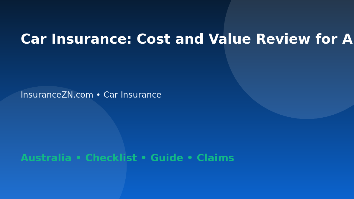 Car Insurance: Cost and Value Review for Australian Readers 2026 - InsuranceZN Australian insurance guide