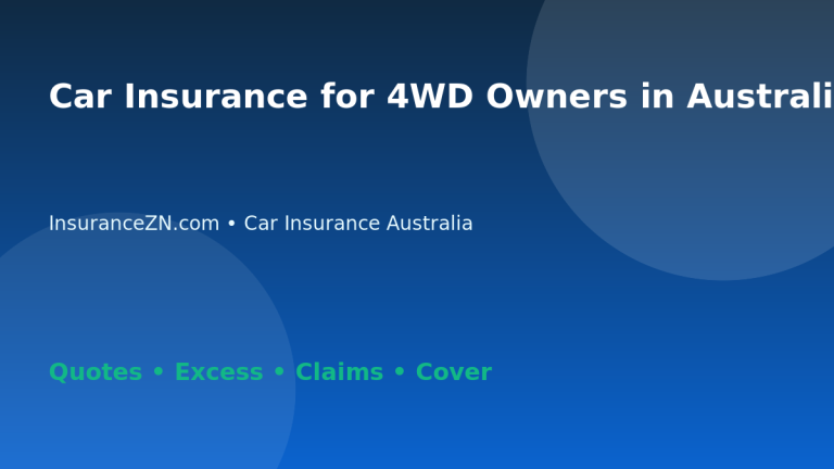Car Insurance for 4WD Owners in Australia - Australian insurance guide