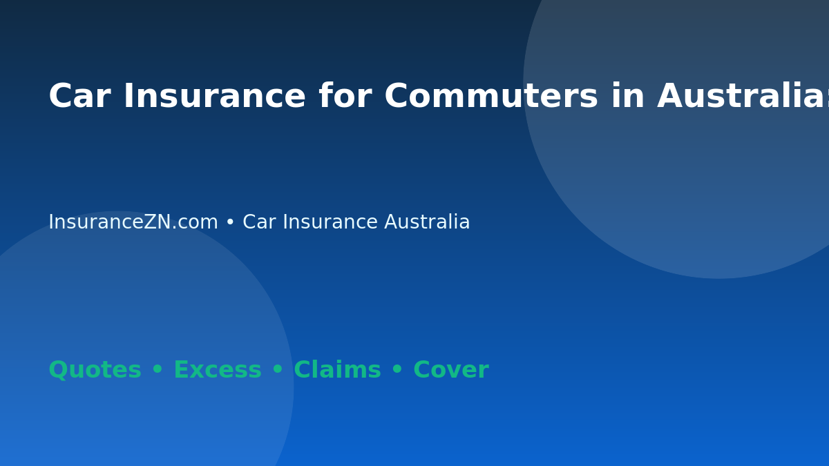 Car Insurance for Commuters in Australia: Daily Driving Checklist - Australian insurance guide