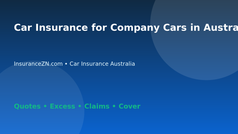 Car Insurance for Company Cars in Australia - Australian insurance guide