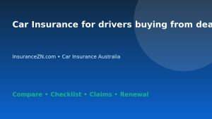 Car Insurance for drivers buying from dealerships in Australia - Australian insurance guide