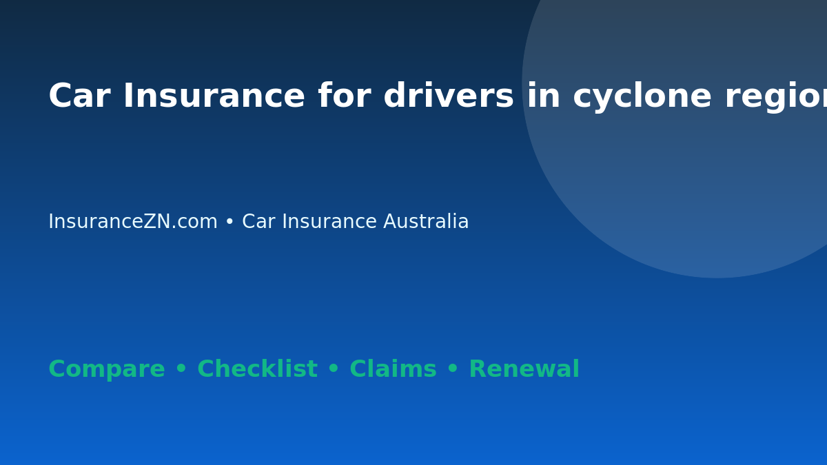 Car Insurance for drivers in cyclone regions in Australia - Australian insurance guide
