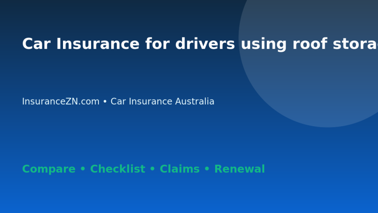 Car Insurance for drivers using roof storage in Australia - Australian insurance guide