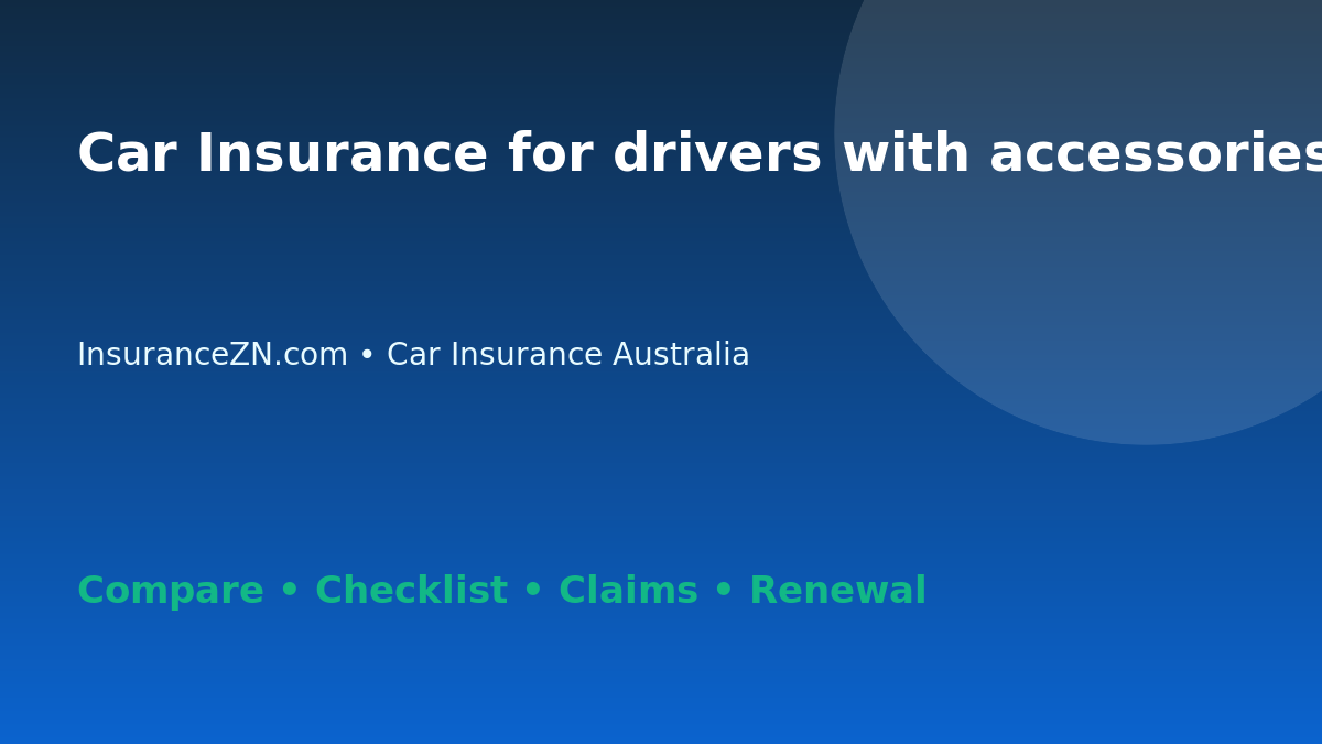 Car Insurance for drivers with accessories fitted in Australia - Australian insurance guide