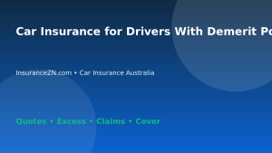 Car Insurance for Drivers With Demerit Points - Australian insurance guide